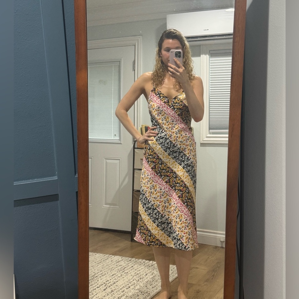 Timing Gold Pink One Shoulder Sundress